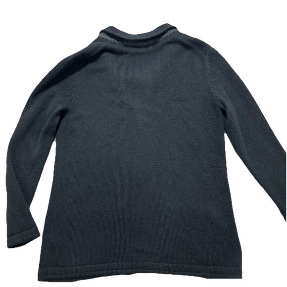 Peruvian Connection Women’s M Baby Alpaca Black Cardigan Sweater Coat Soft Fuzzy - Picture 6 of 6